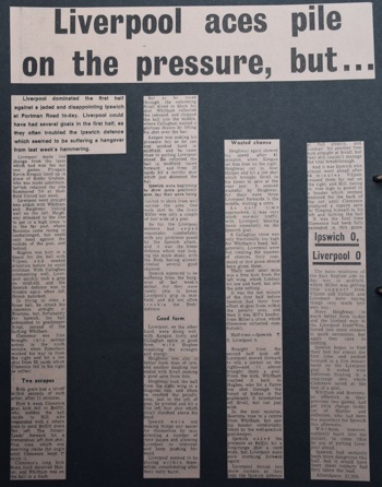 Press report from Adrian Killen's scrapbook